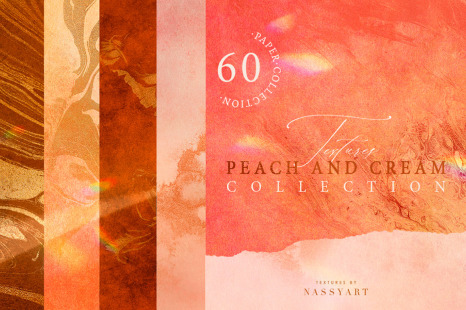 60 Peach and Cream Textures - Peach