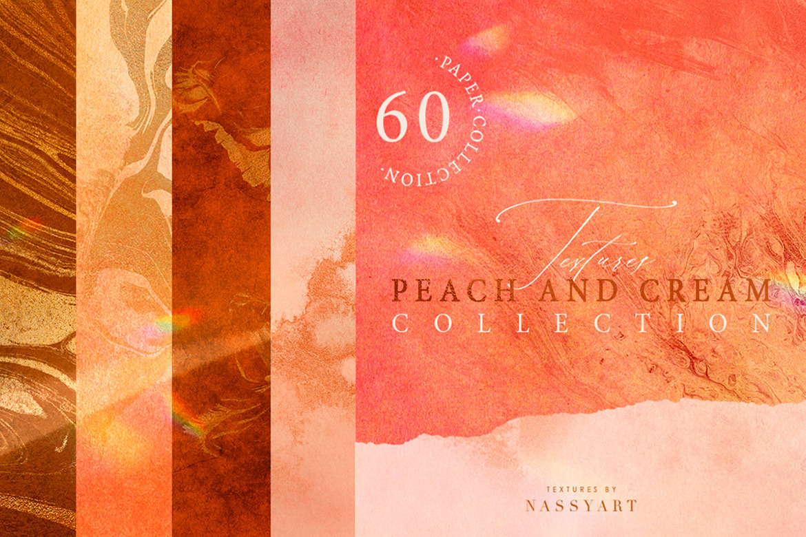 60 Peach and Cream Textures