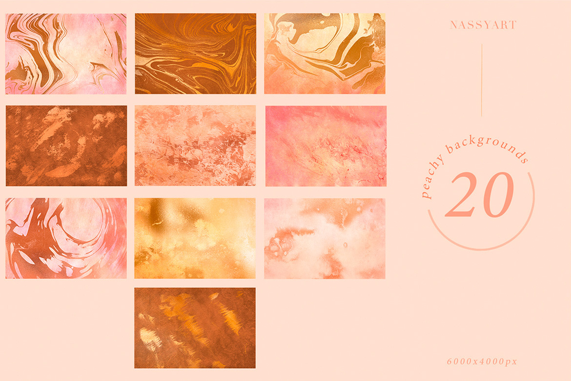 60 Peach and Cream Textures