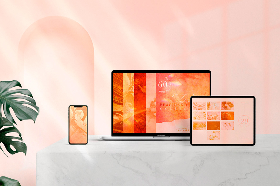 60 Peach and Cream Textures