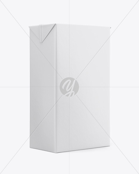 Milk Box Mockup - Half Side view