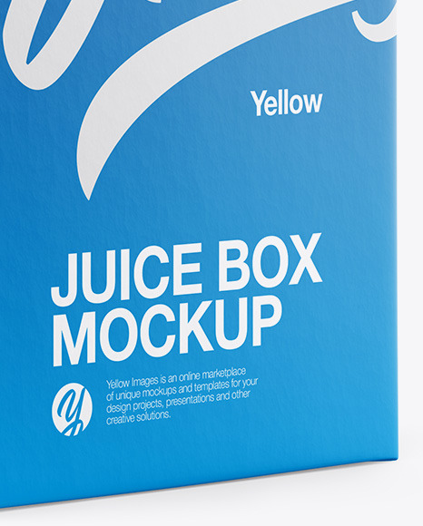 Milk Box Mockup - Half Side view