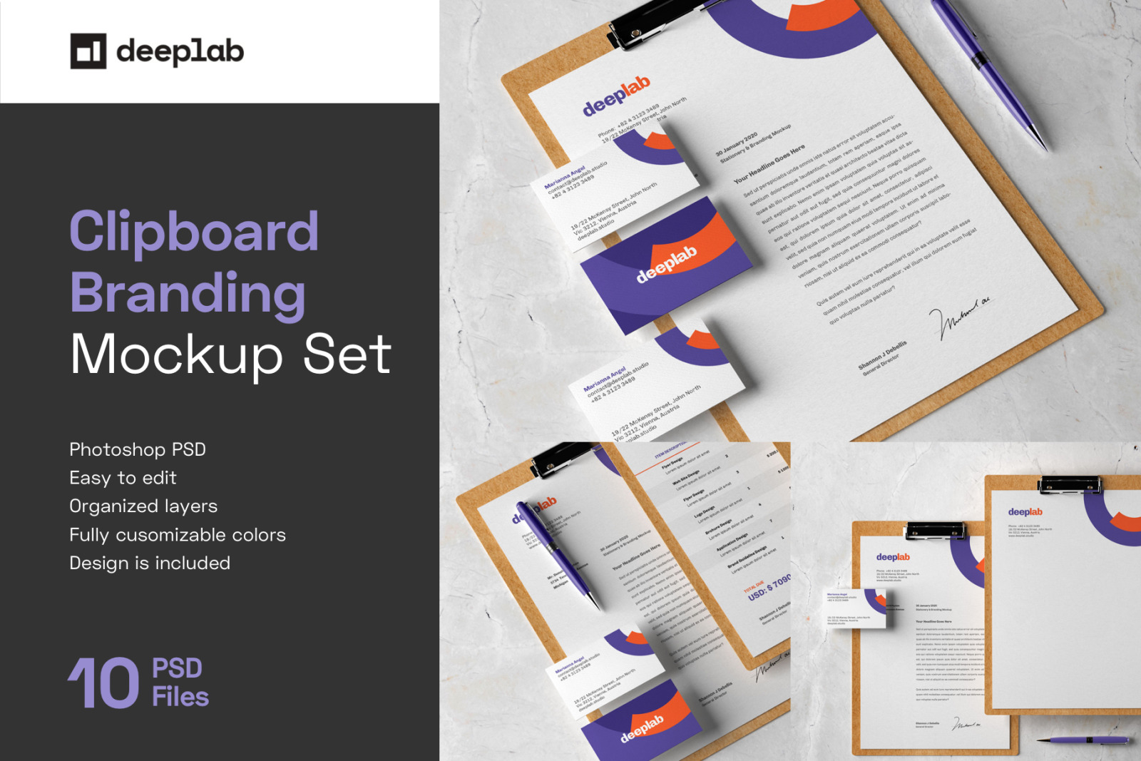 Kraft Clipboard Branding Mockup set Kraft Clipboard Branding Mockup set