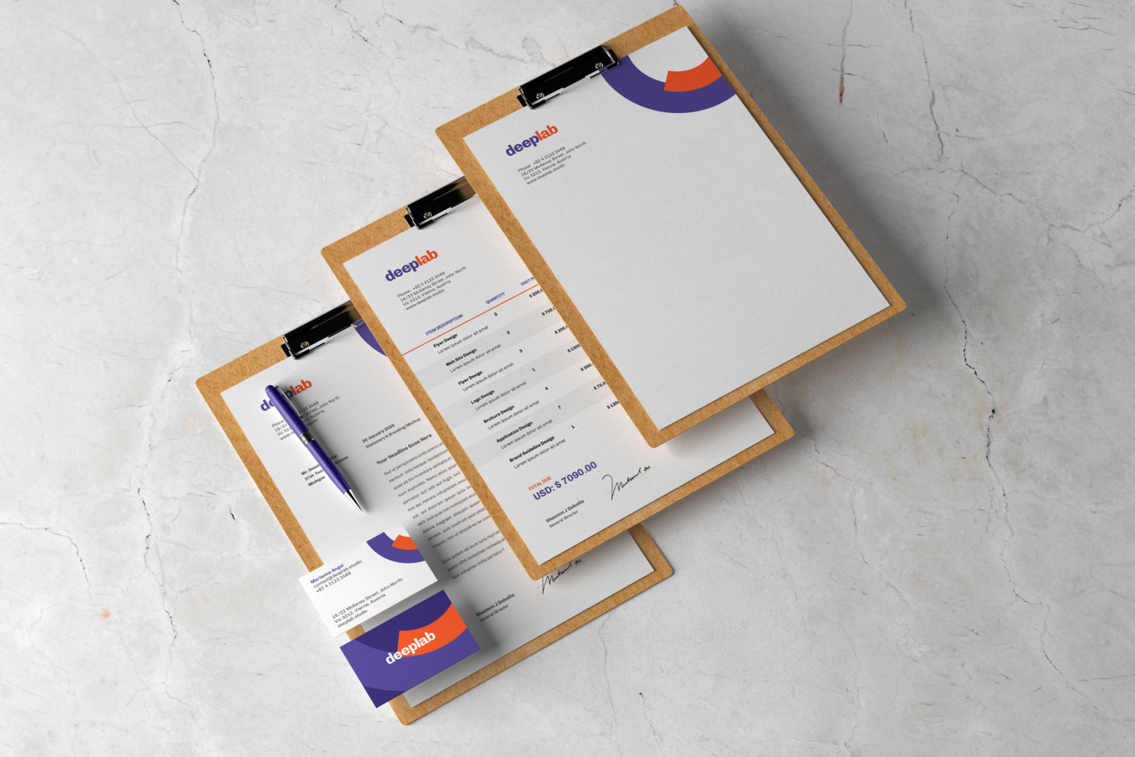 Kraft Clipboard Branding Mockup set