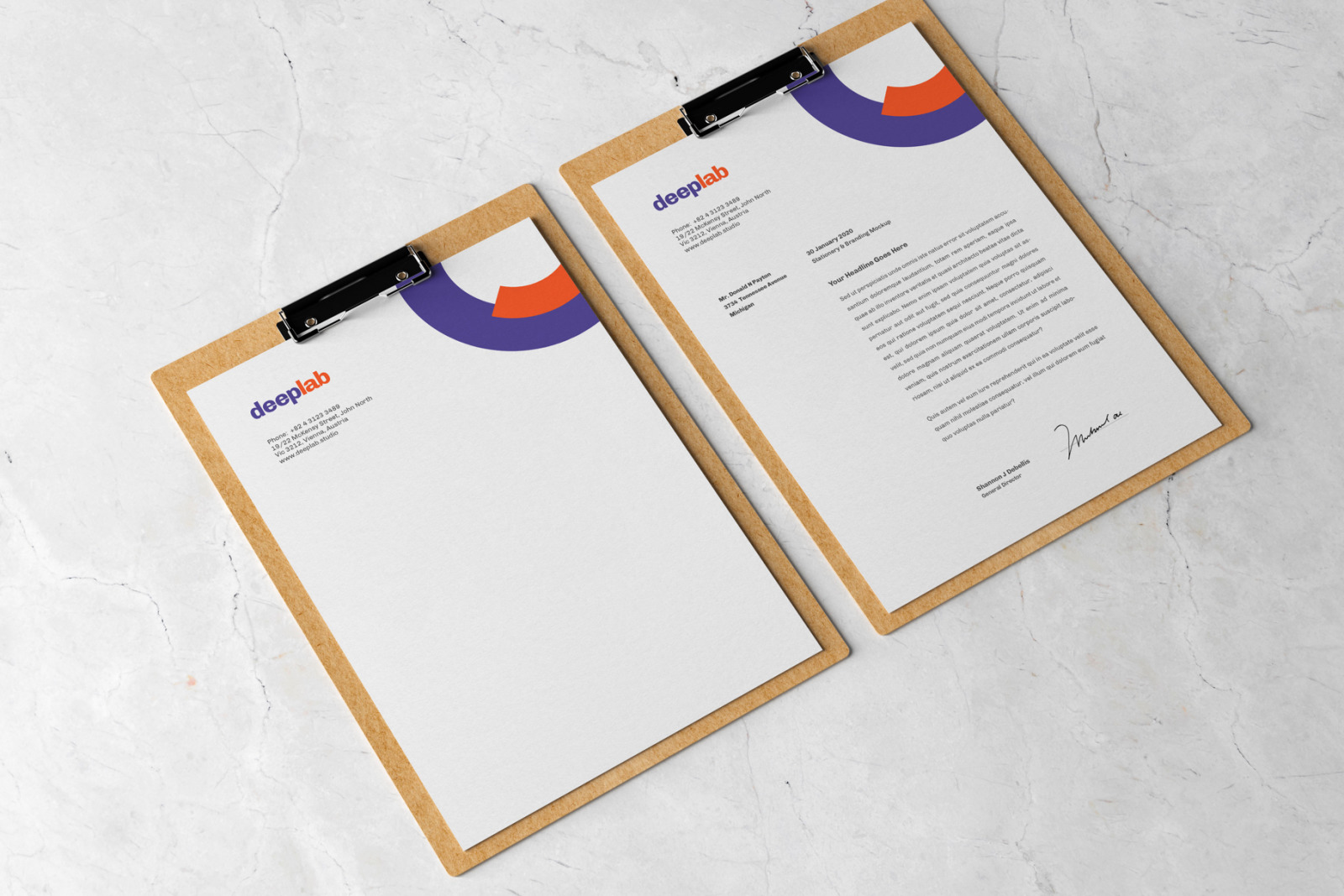 Kraft Clipboard Branding Mockup set