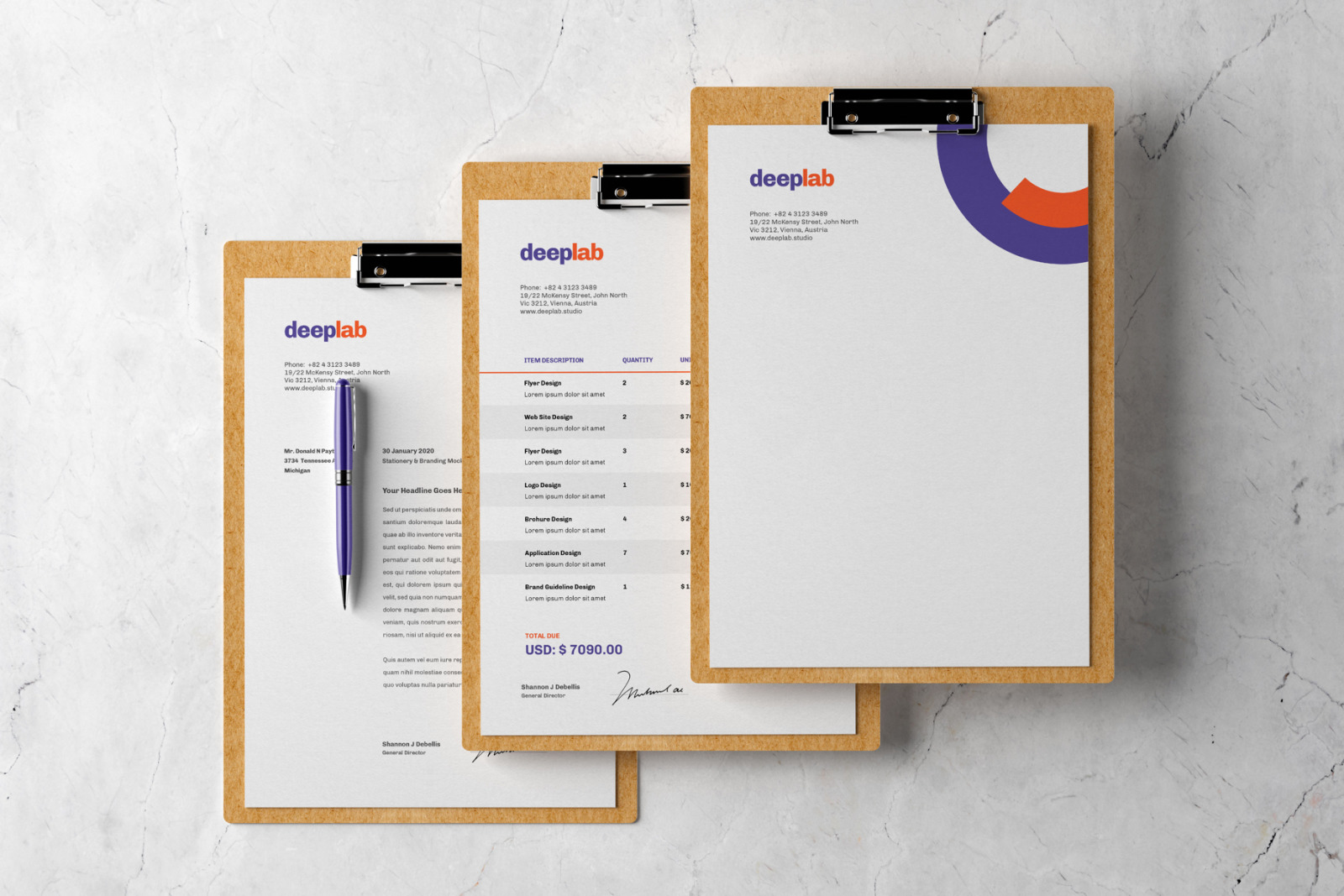 Kraft Clipboard Branding Mockup set