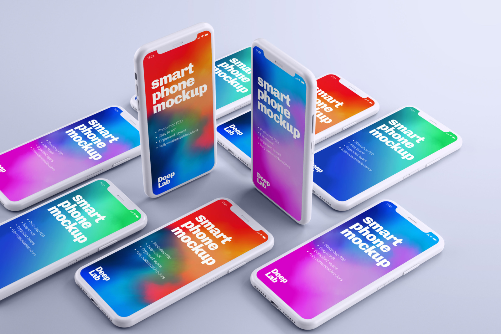iPhone 11 Pro Clay Mockup Set iPhone 11 Pro Clay Mockup Set