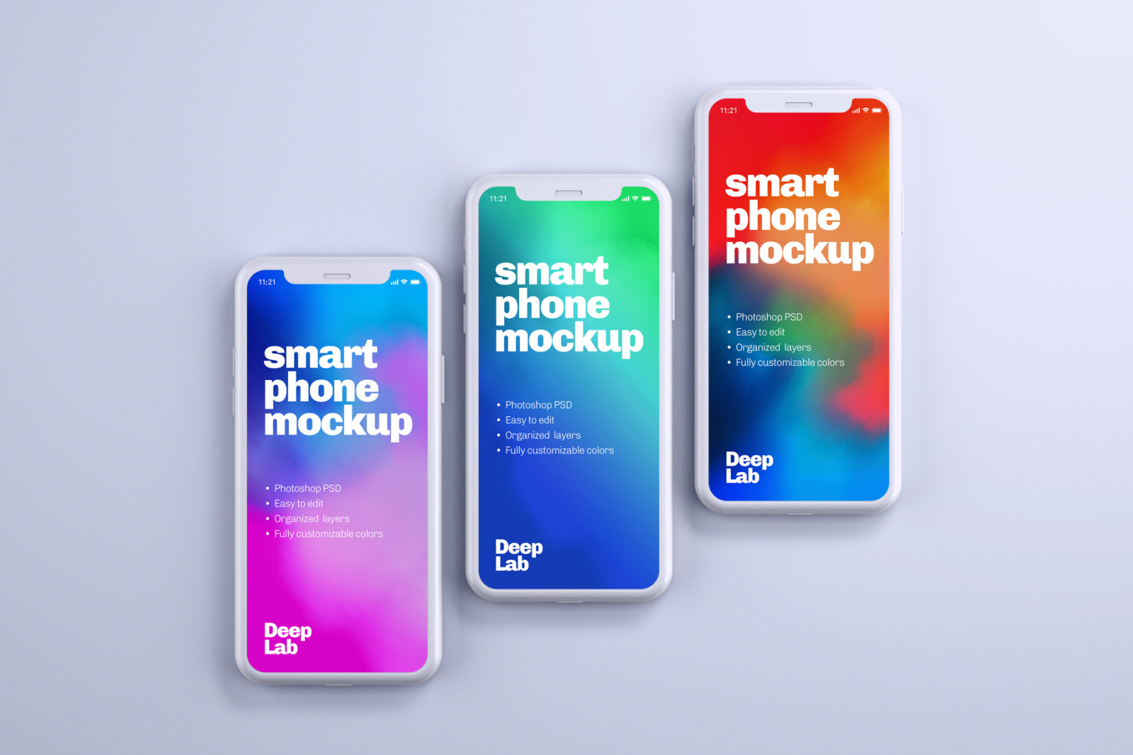iPhone 11 Pro Clay Mockup Set iPhone 11 Pro Clay Mockup Set