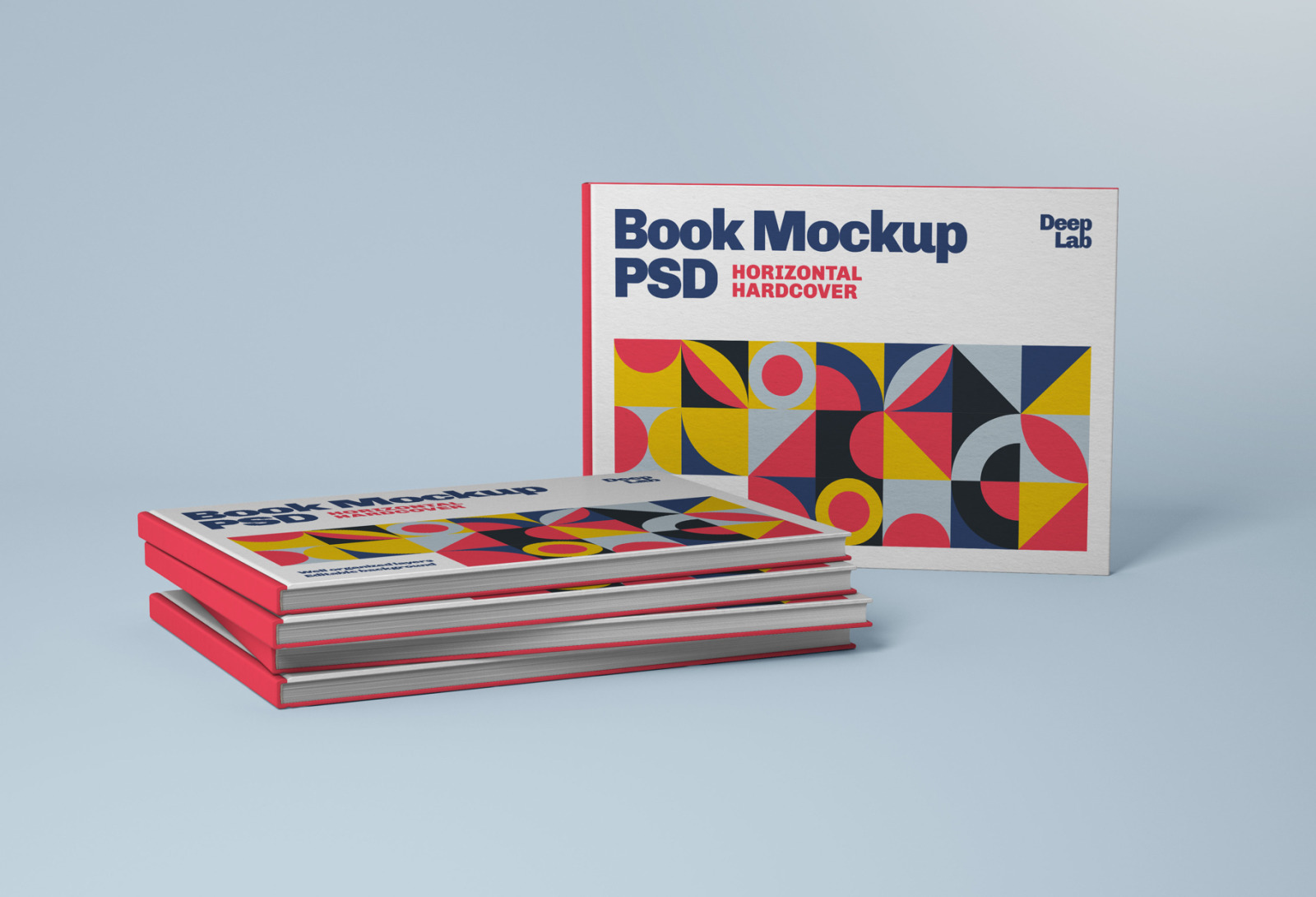 Horizontal Book Cover Mockup Set