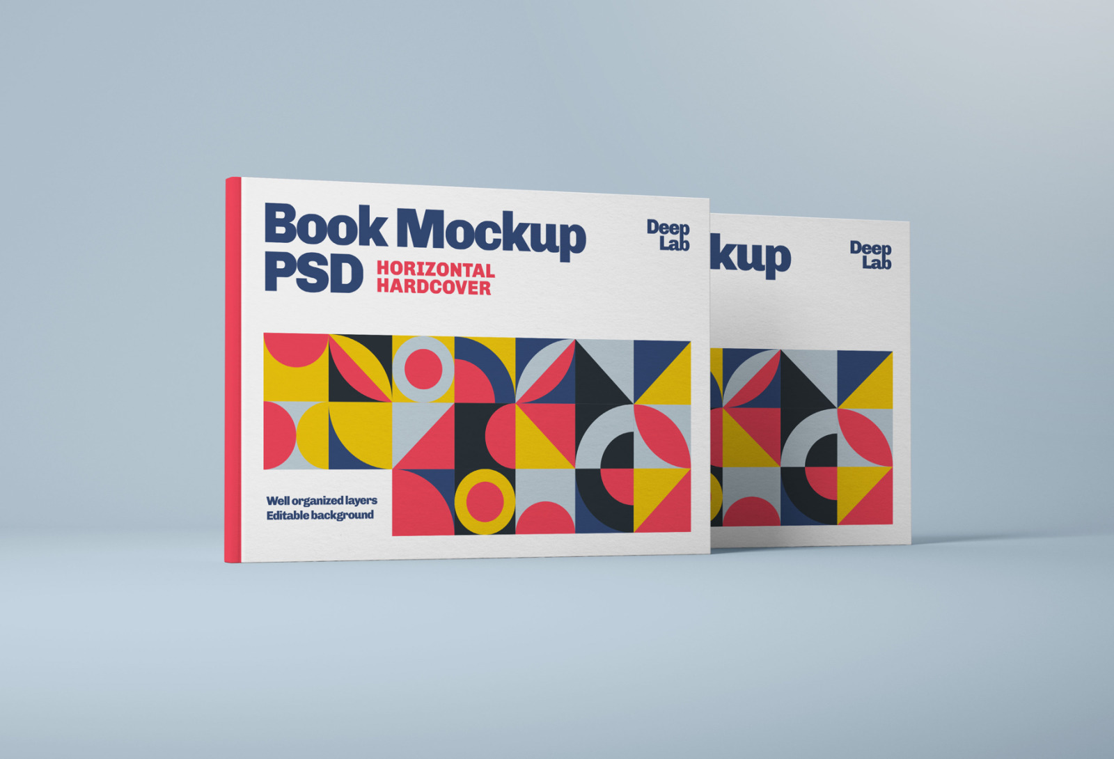 Horizontal Book Cover Mockup Set