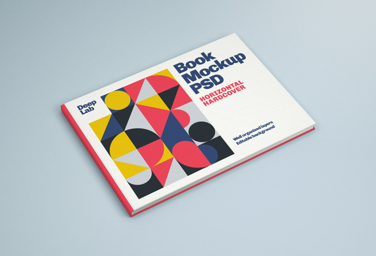 Horizontal Book Cover Mockup Set