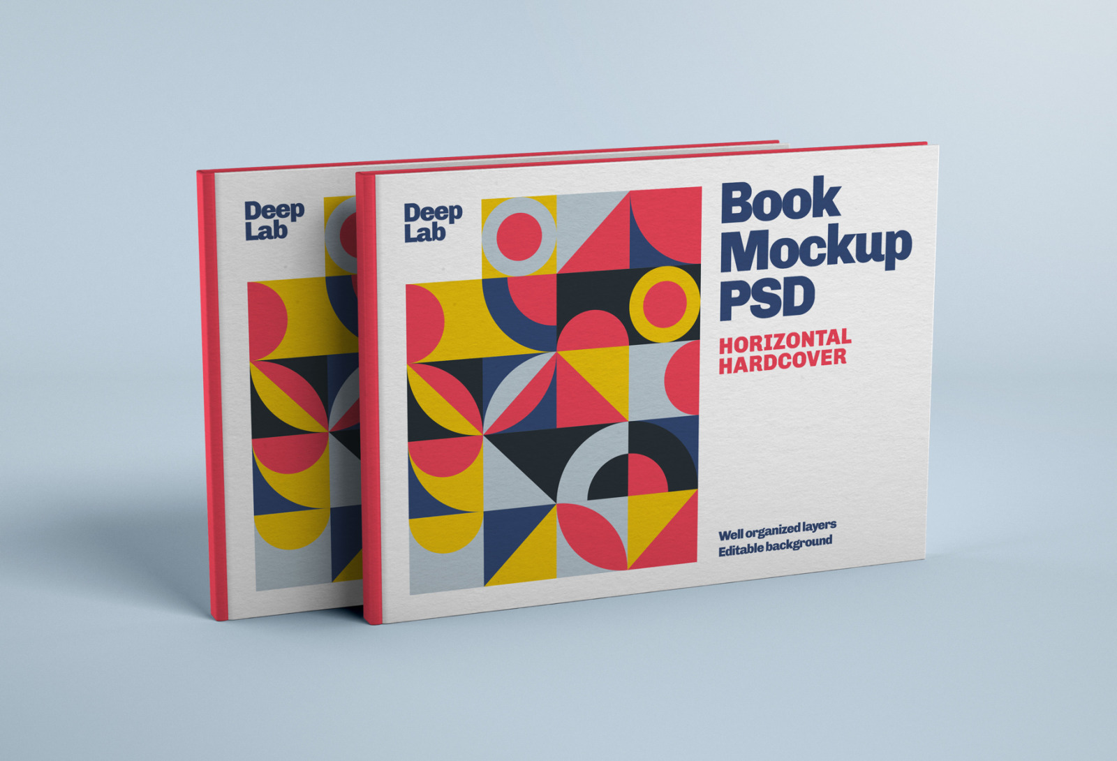 Horizontal Book Cover Mockup Set