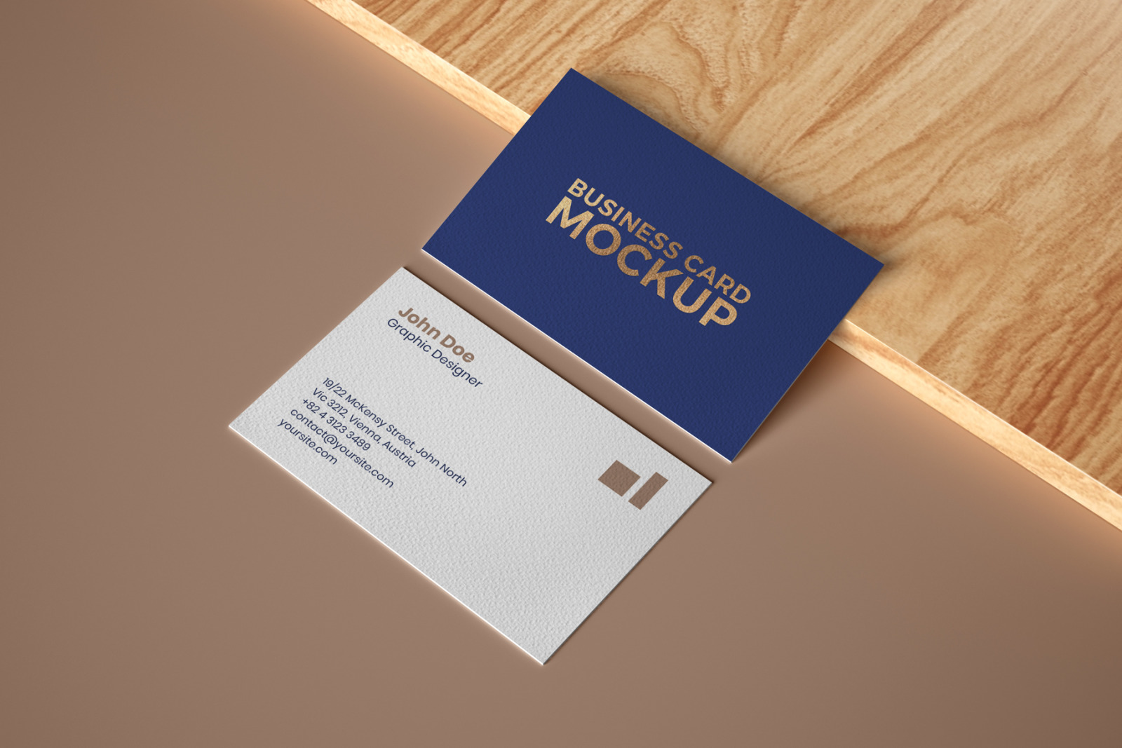 Business Card Mockup Set With Overlay Shadow