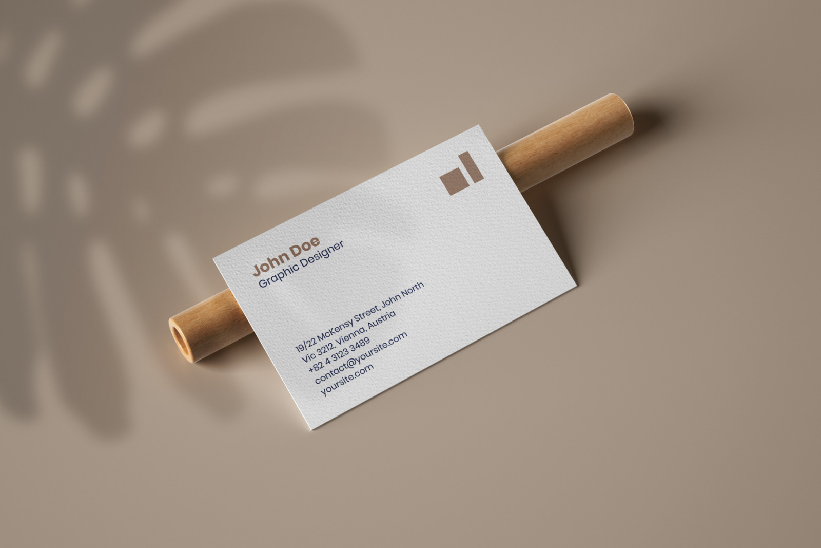 Business Card Mockup Set With Overlay Shadow