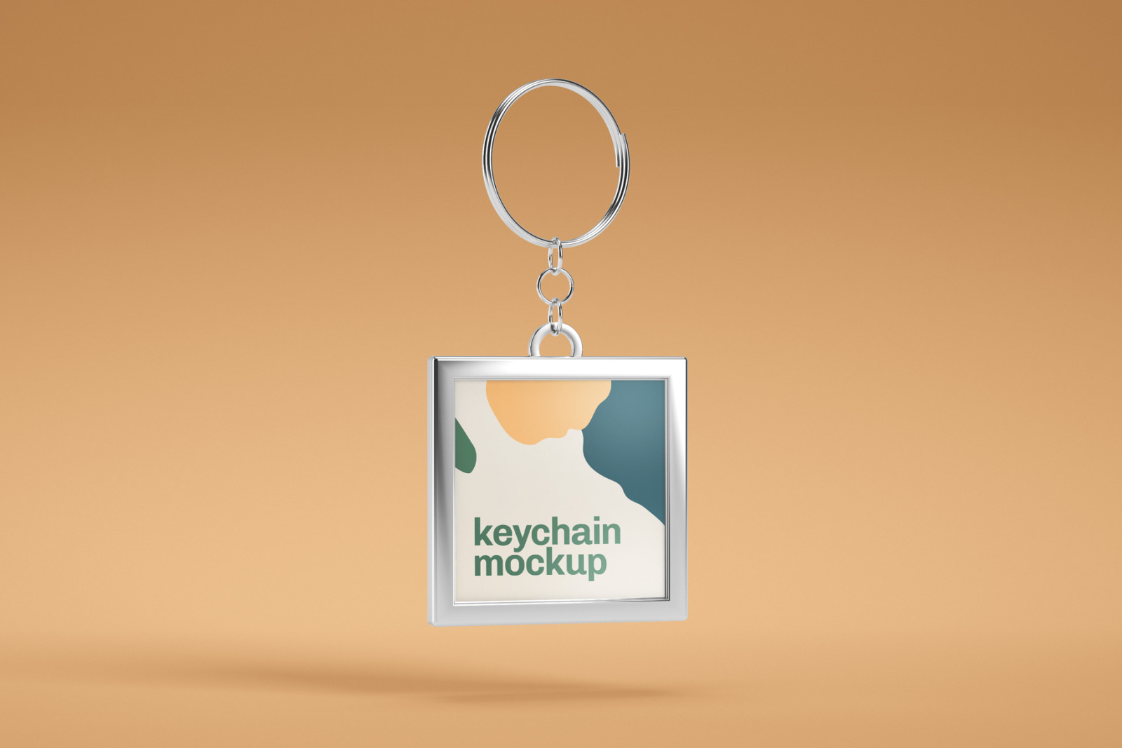 Silver &amp; Card Keychain Mockup Set