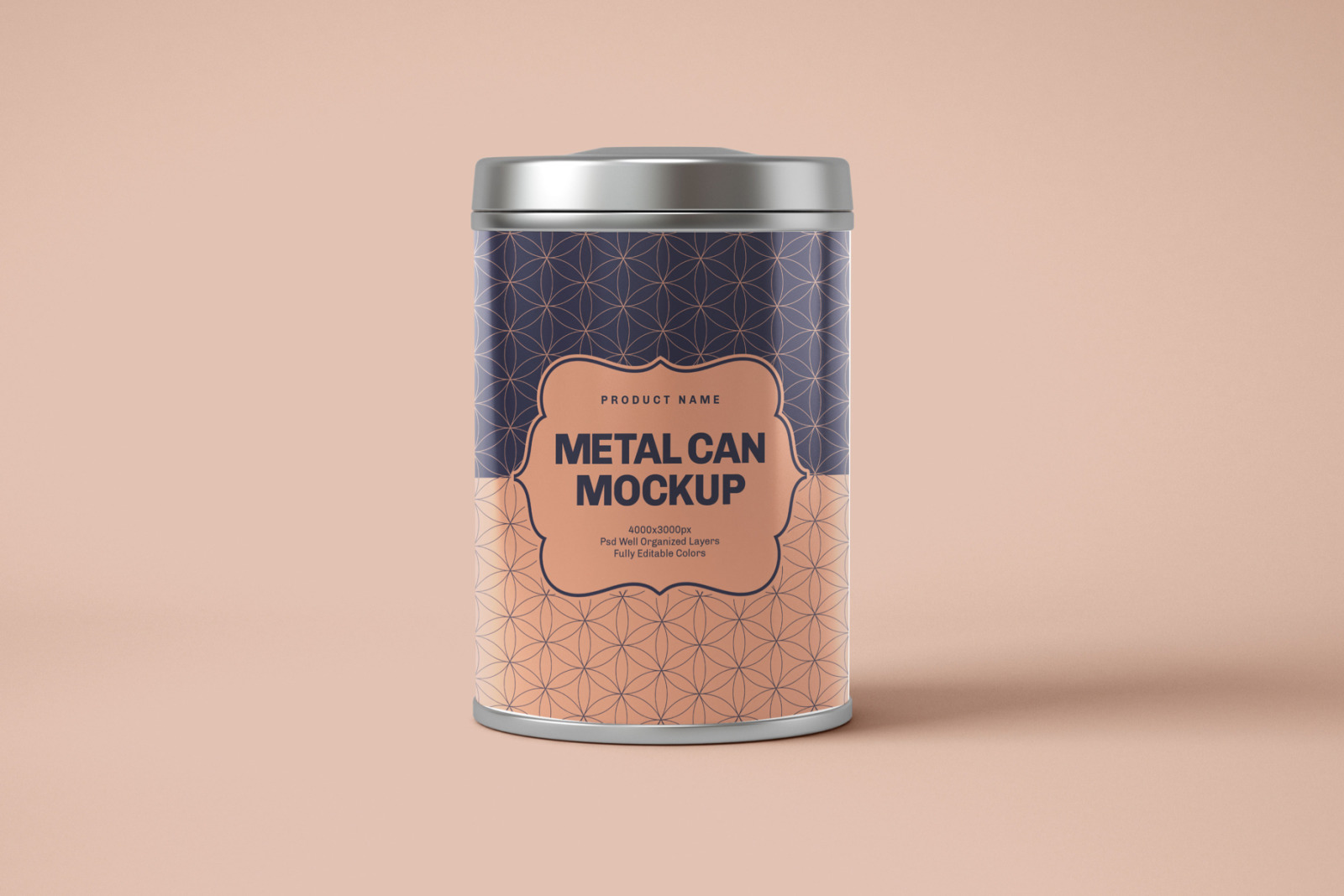 Glossy Round Tin Can Box Mockup Set