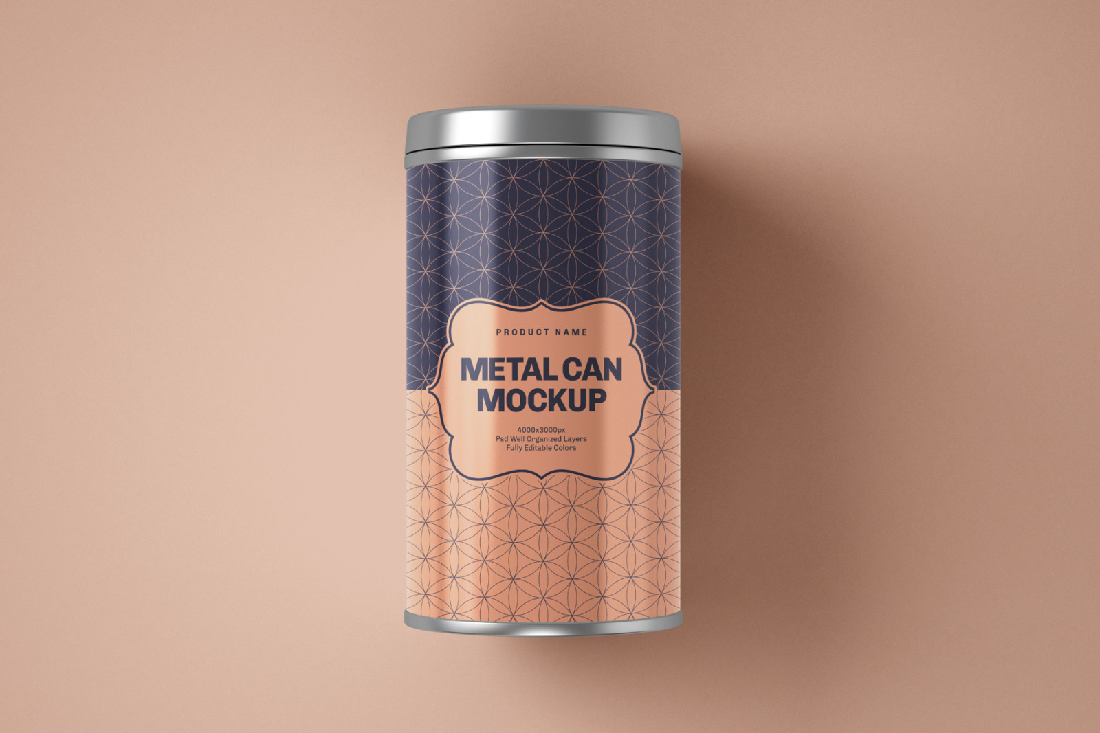 Glossy Round Tin Can Box Mockup Set