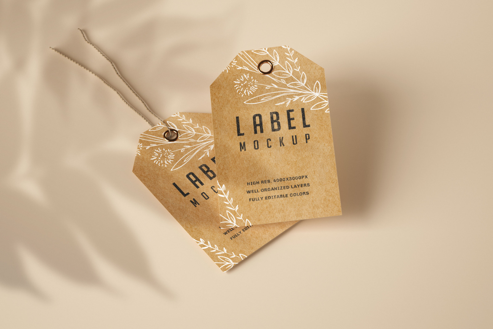 Paper & Kraft Label Mockup Set Paper & Kraft Label Mockup Set