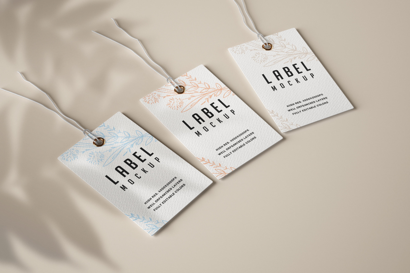 Paper &amp; Kraft Label Mockup Set