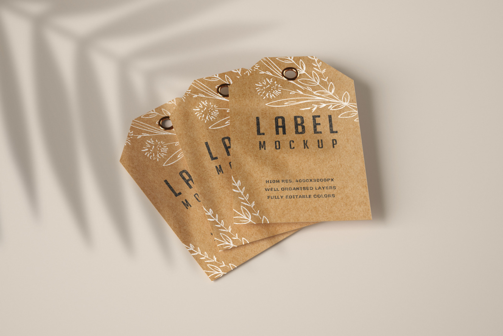 Paper & Kraft Label Mockup Set Paper & Kraft Label Mockup Set