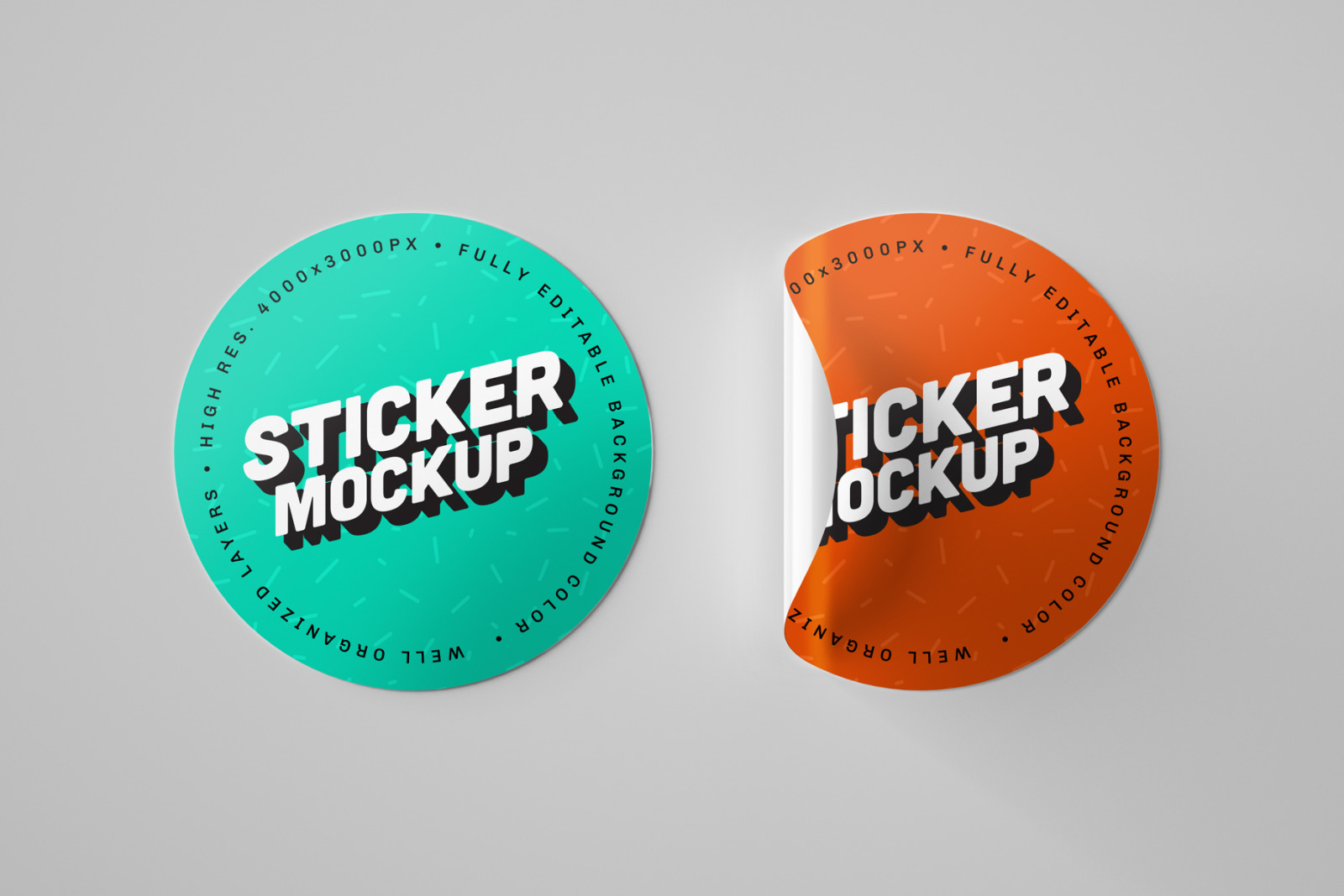 Sticker Mockup Set