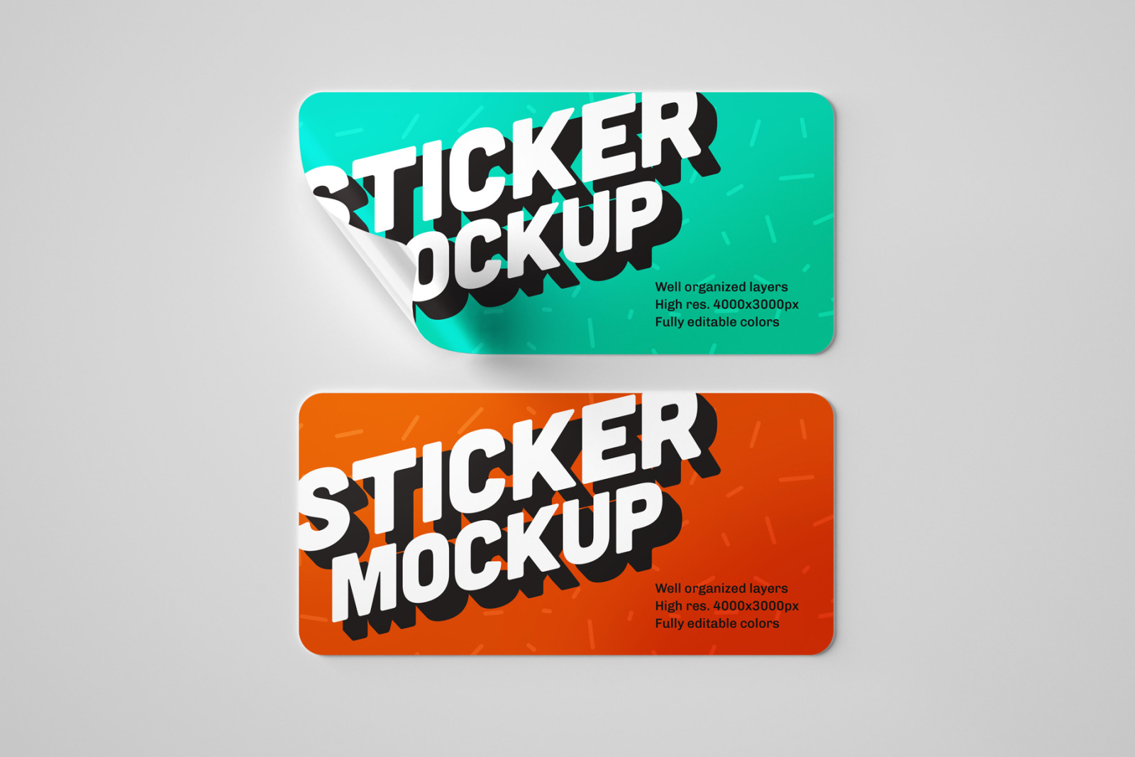 Sticker Mockup Set Sticker Mockup Set