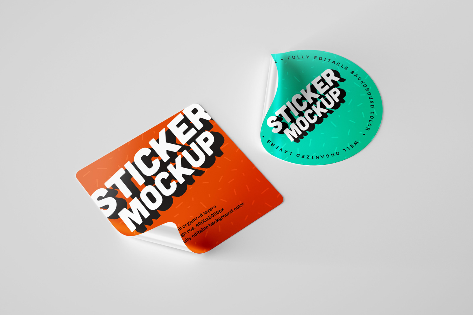 Sticker Mockup Set