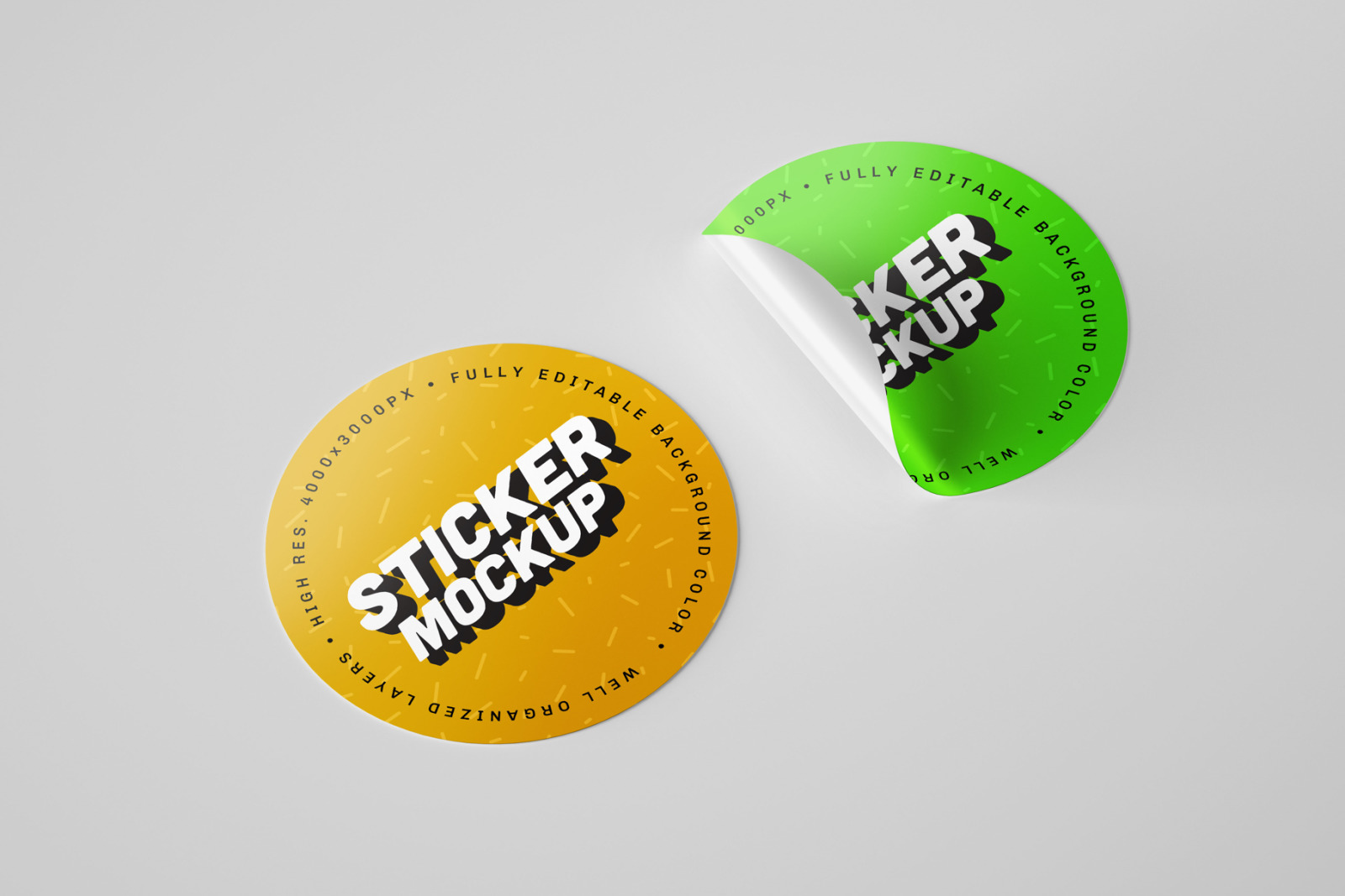 Sticker Mockup Set