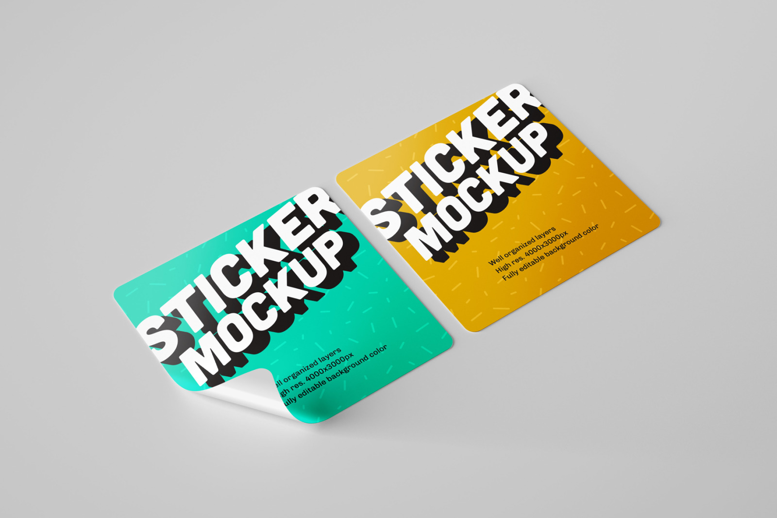 Sticker Mockup Set