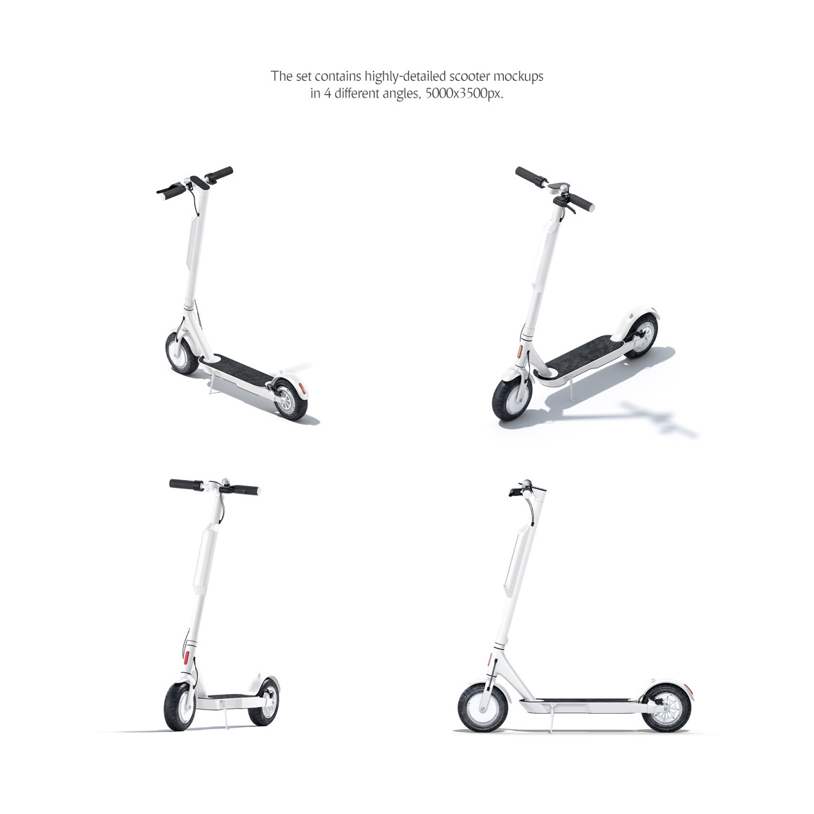 Electric Scooter Mockups Set