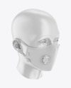 Anti-Pollution Face Mask with Exhalation Valve - Front Half-Side View (High Angle)