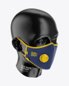 Anti-Pollution Face Mask with Exhalation Valve - Front Half-Side View (High Angle)