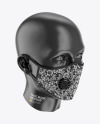 Anti-Pollution Face Mask with Exhalation Valve - Front Half-Side View (High Angle)