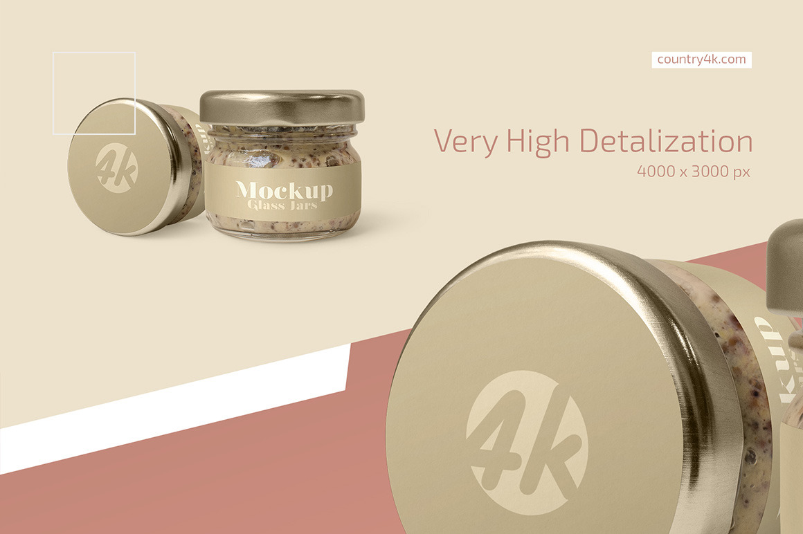 Glass Jar Mockup Set Glass Jar Mockup Set