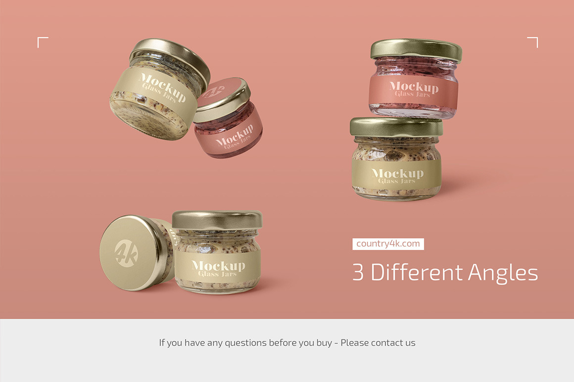 Glass Jar Mockup Set Glass Jar Mockup Set