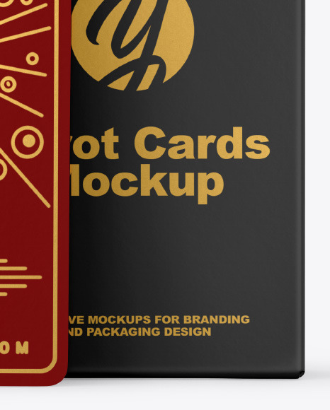 Tarot Cards with Box Mockup