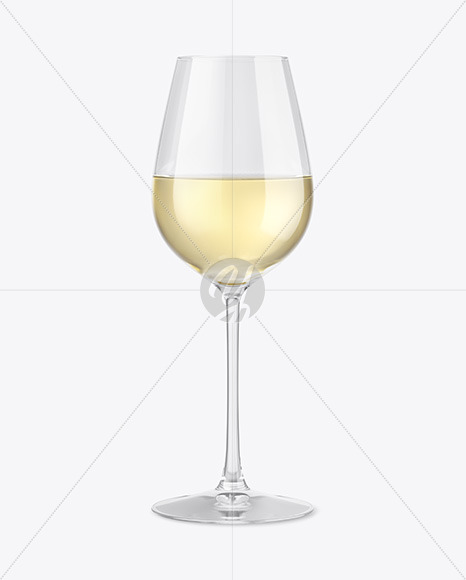 White Wine Glass Mockup