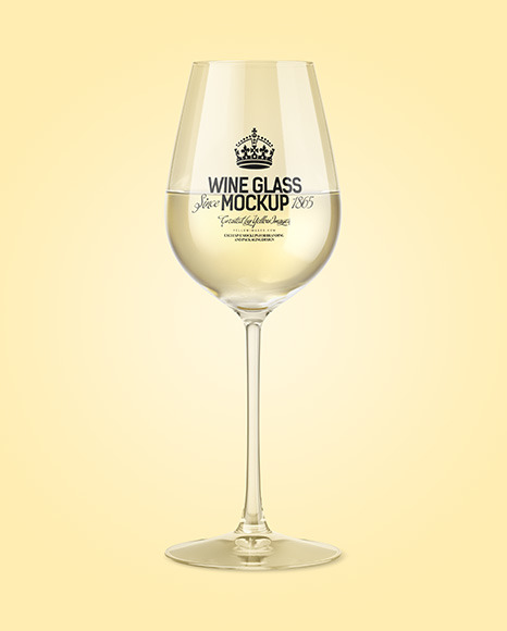 White Wine Glass Mockup