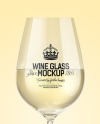 White Wine Glass Mockup