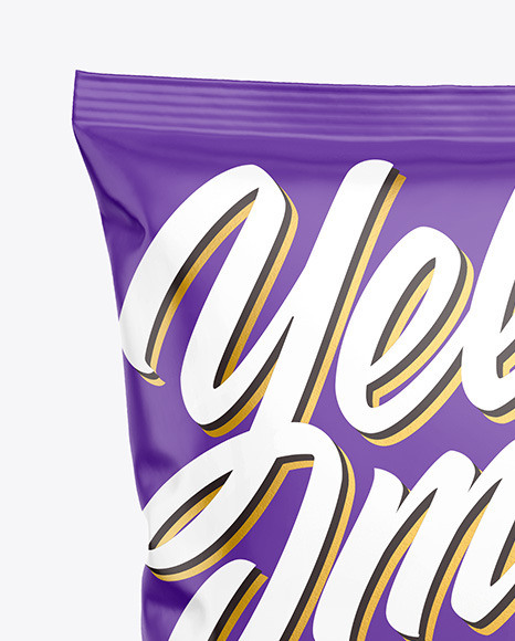 Matte Snack Package w/ Chips Mockup