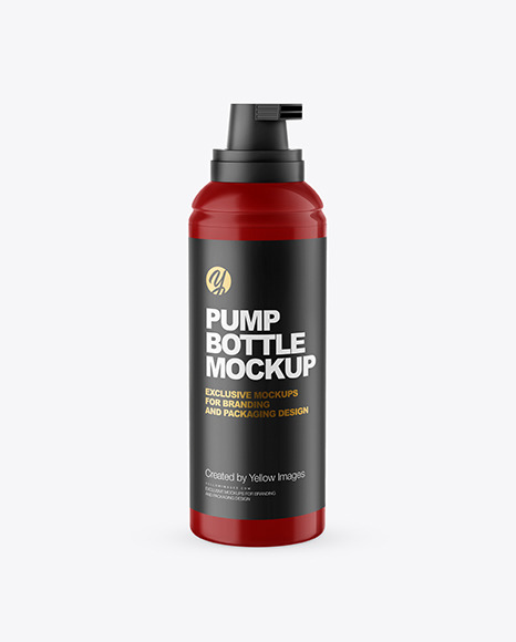 Glossy Pump Bottle Mockup - Glossy+Airless+Pump+Bottle+Mockup+|+Exclusive+Mockups