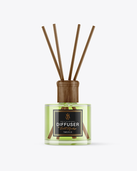 Glass Diffuser Bottle Mockup