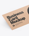 Two Kraft Business Cards Mockup