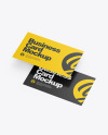 Two Paper Business Cards Mockup