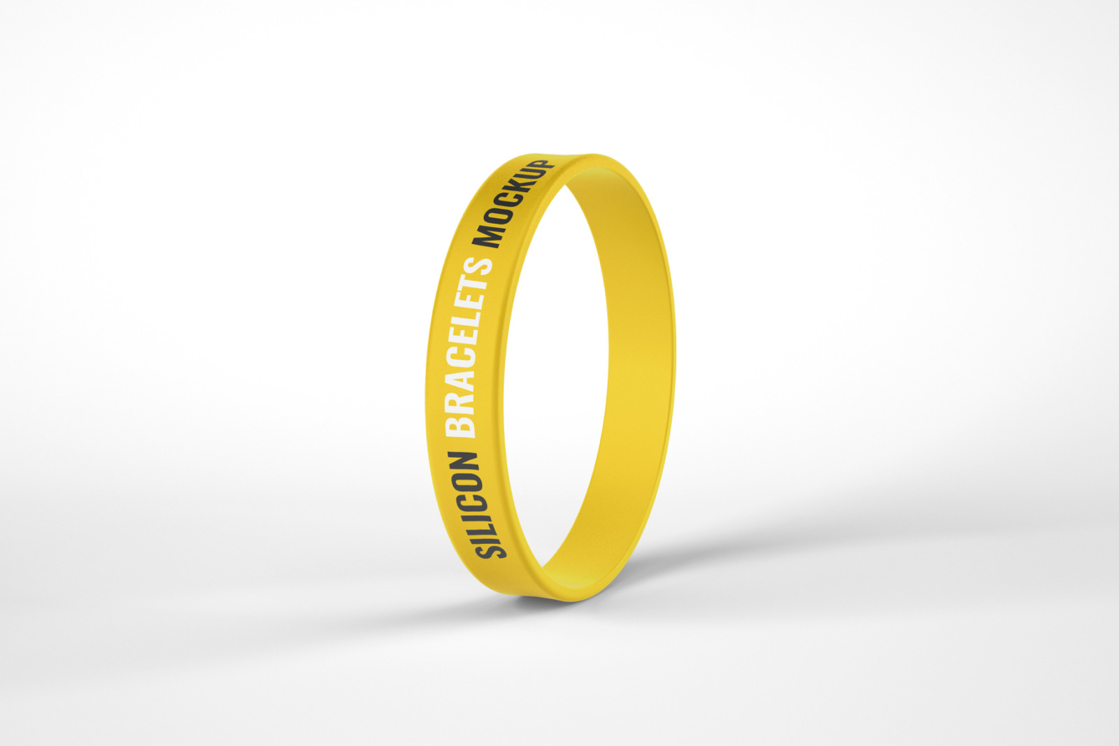 Silicone Rubber Bracelet Mockup