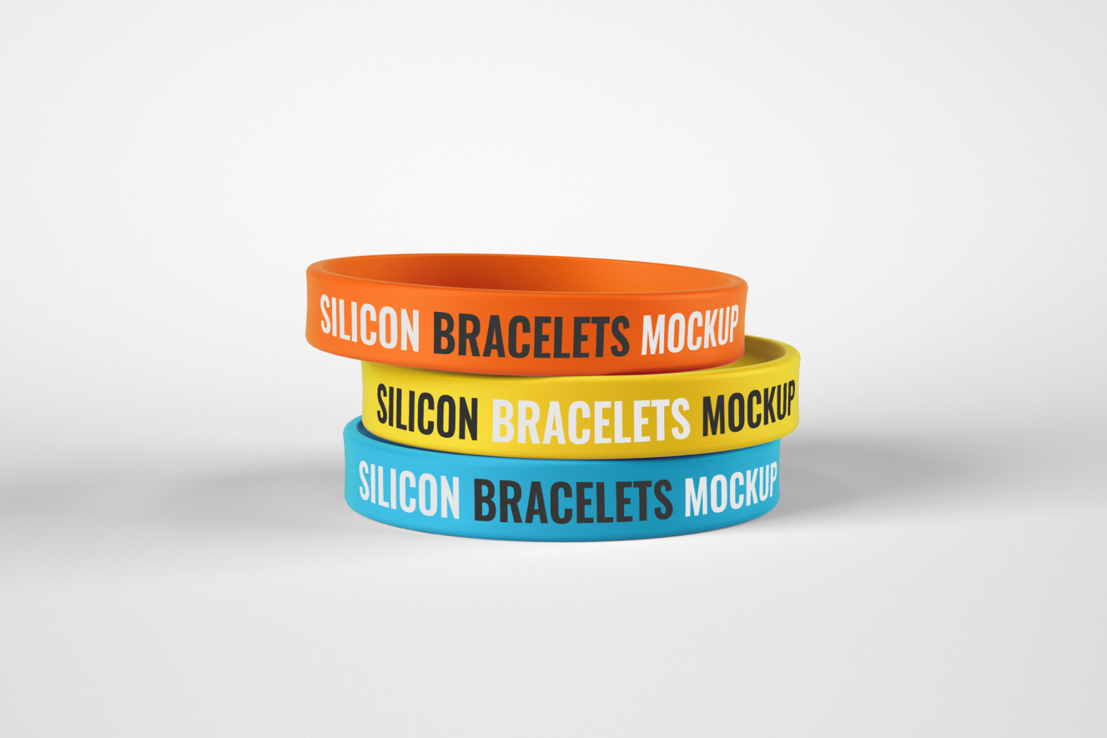 Silicone Rubber Bracelet Mockup