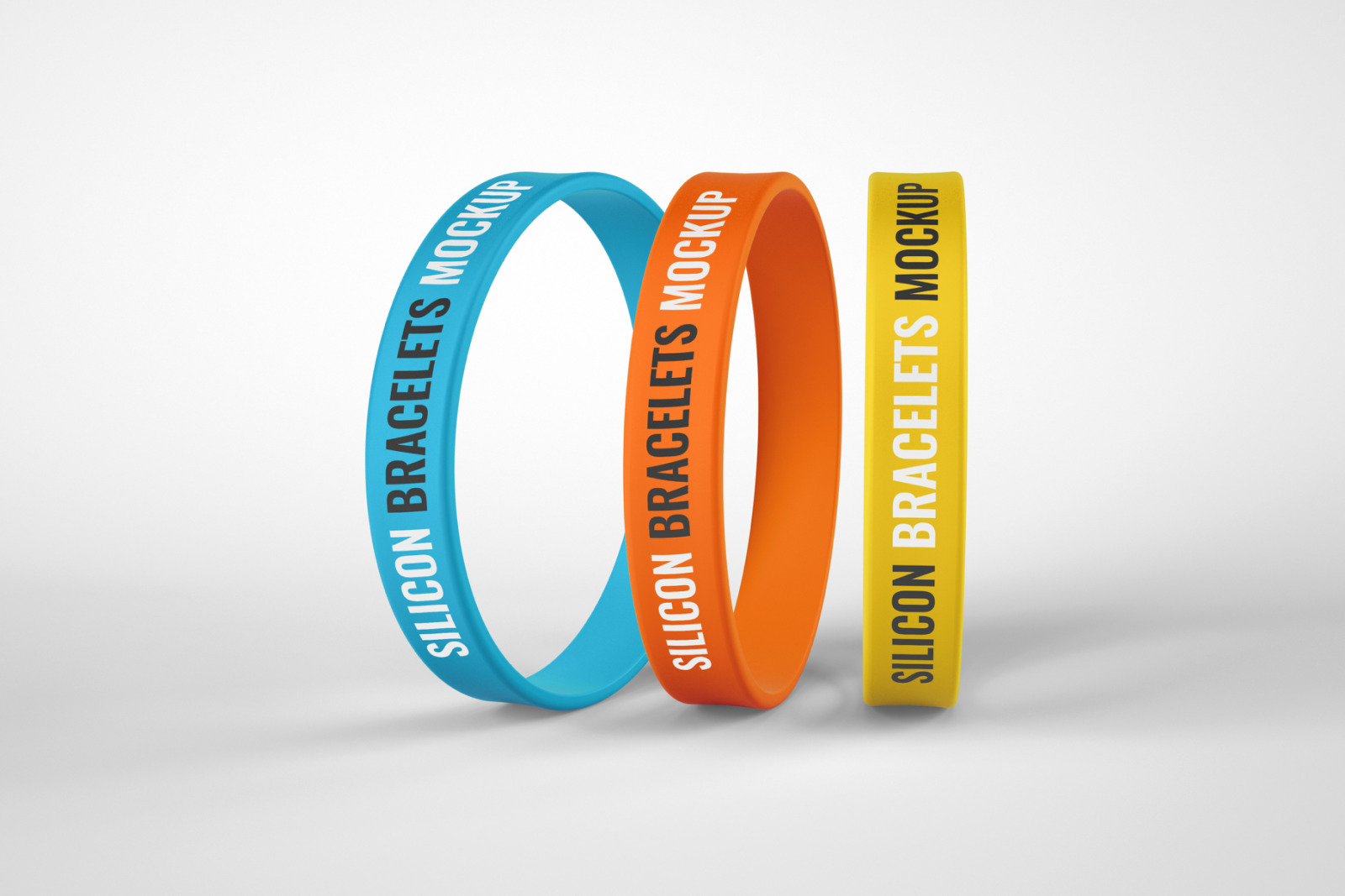 Silicone Rubber Bracelet Mockup