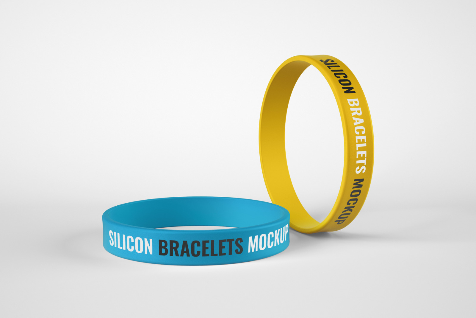 Silicone Rubber Bracelet Mockup