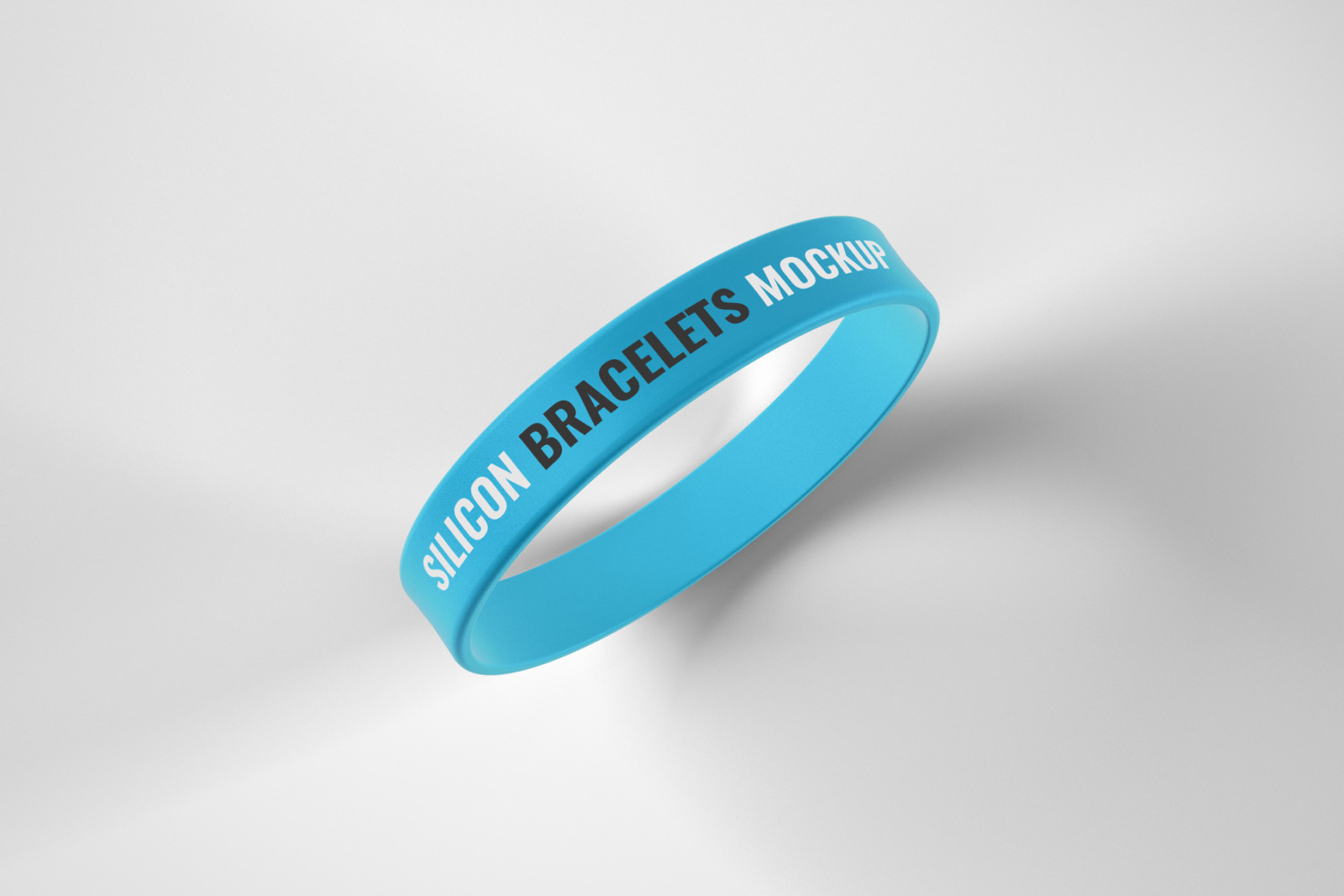 Silicone Rubber Bracelet Mockup