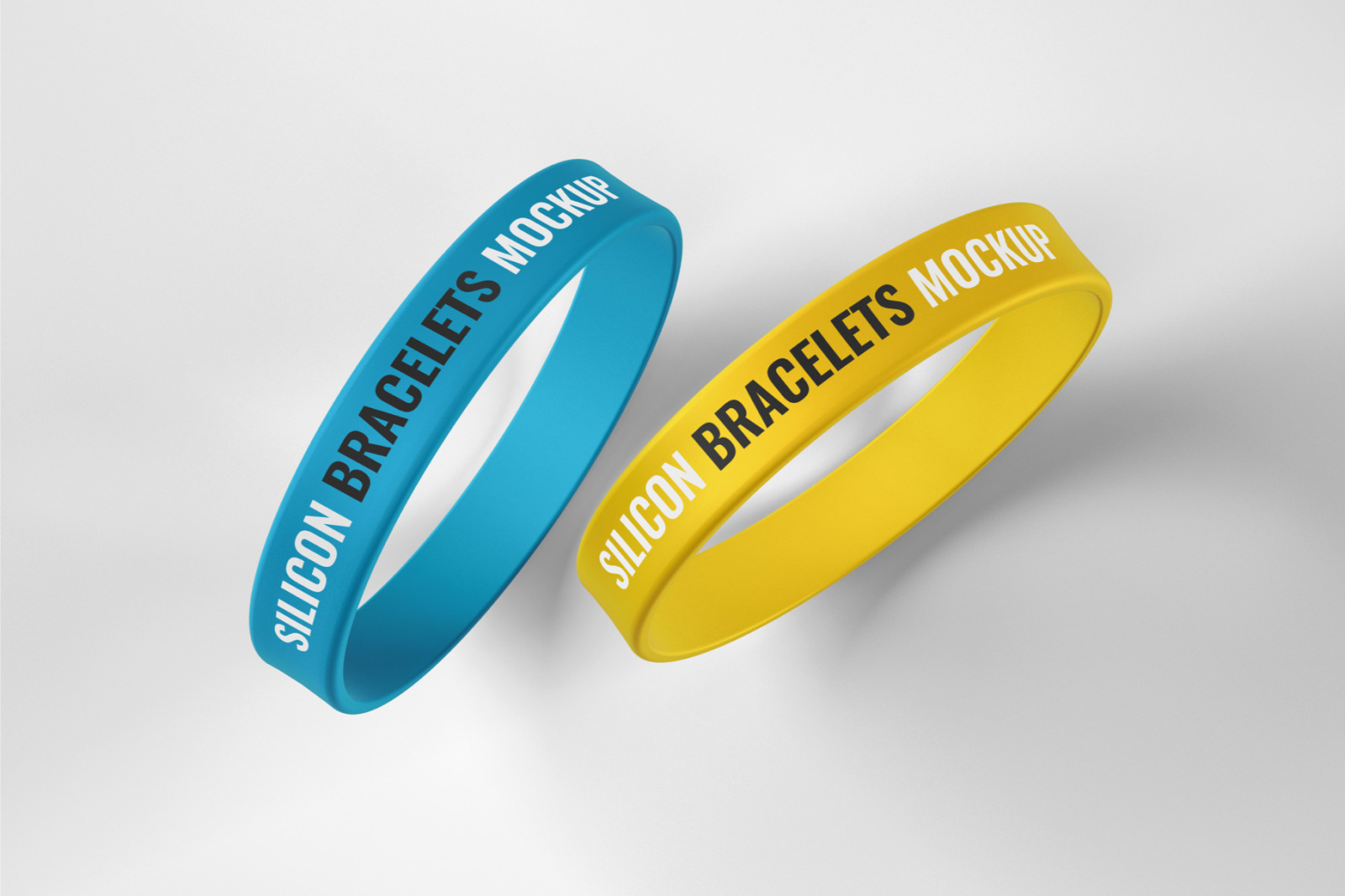 Silicone Rubber Bracelet Mockup